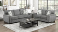 Silverton Grey Chenille Sofa & Love Seat Set – 9538DGY-SL