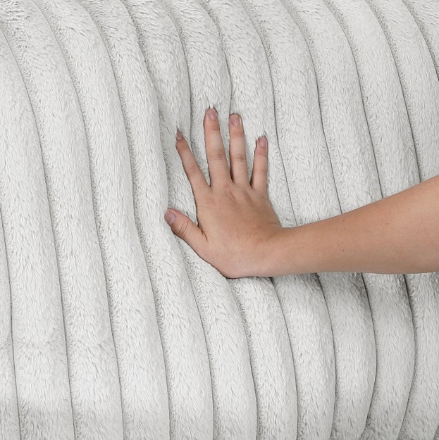 Homelegance 9558LG-2PC 2 pc Santiago light grey textured fabric and corduroy fabric sofa and love seat set