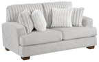 Homelegance 9558LG-2PC 2 pc Santiago light grey textured fabric and corduroy fabric sofa and love seat set