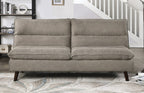 Homelegance 9560BR-3CL Winston porter Mackay brown textured fabric futon sofa folding back