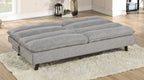 Homelegance 9560GY-3CL Winston porter Mackay gray textured fabric futon sofa folding back