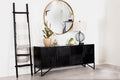 Riddell Matte Black Wood Buffet Server Cabinet with Black Frame Legs | Coaster - 959631
