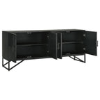 Riddell Matte Black Wood Buffet Server Cabinet with Black Frame Legs | Coaster - 959631