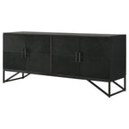 Riddell Matte Black Wood Buffet Server Cabinet with Black Frame Legs | Coaster - 959631
