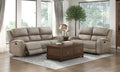 Homelegance 9601BR-2PC 2 pc Pagosa light brown polished microfiber sofa and love seat