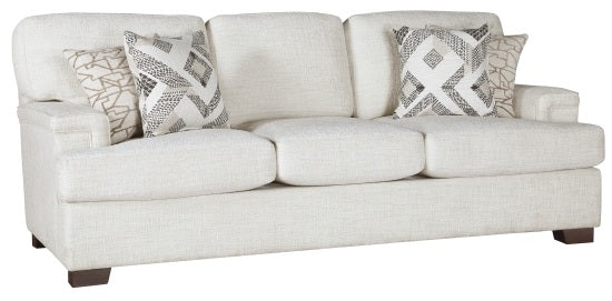 Homelegance 9603CR-2PC 2 pc Orson cream chenille fabric sofa and love seat set with set back arms