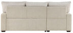 Homelegance 9605BE-22LRC 2 pc Gallatin beige boucle / corduroy fabric sectional sofa pop up sleep area storage chaise