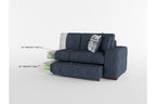 9624BU*42RLC 4 pc Waitsfield blue chenille textured fabric sectional sofa with storage chaise and sleep area left chaise