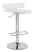 Acme 96260 Rania clear acrylic seat chrome base adjustable height bar stool