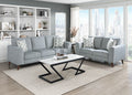 Homelegance 9644BGY-2PC 2 pc Broadway grey chenille fabric mid-century modern sofa and love seat set