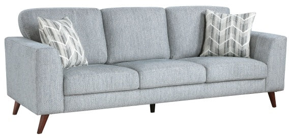 Homelegance 9644BGY-2PC 2 pc Broadway grey chenille fabric mid-century modern sofa and love seat set
