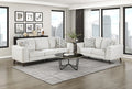 Homelegance 9644SVE-2PC 2 pc Broadway silver cloud chenille fabric mid-century modern sofa and love seat set