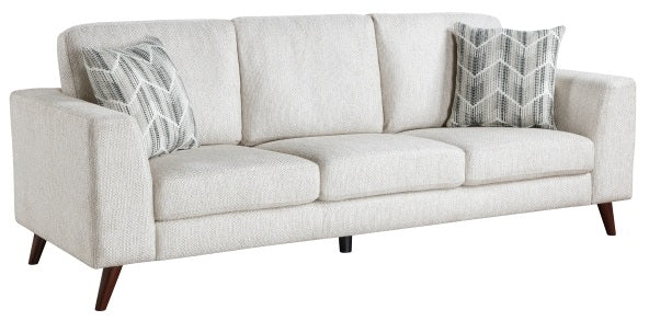 Homelegance 9644SVE-2PC 2 pc Broadway silver cloud chenille fabric mid-century modern sofa and love seat set