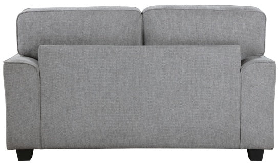 Homelegance Bradford Grey Chenille Sofa and Love Seat Set with Set-Back Arms – 9648GY-2PC