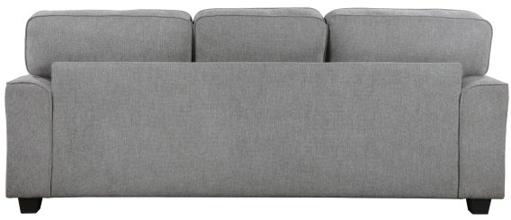Homelegance Bradford Grey Chenille Sofa and Love Seat Set with Set-Back Arms – 9648GY-2PC