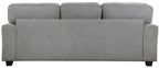 Homelegance Bradford Grey Chenille Sofa and Love Seat Set with Set-Back Arms – 9648GY-2PC