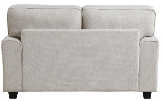 Homelegance Bradford Sand Chenille Sofa and Love Seat Set with Set-Back Arms – 9648SN-2PC