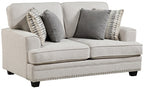Homelegance Bradford Sand Chenille Sofa and Love Seat Set with Set-Back Arms – 9648SN-2PC