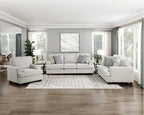 Homelegance Bradford Sand Chenille Sofa and Love Seat Set with Set-Back Arms – 9648SN-2PC