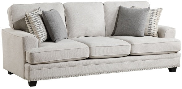 Homelegance 9648SN-2PC 2 pc Bradford sand chenille fabric sofa and love seat set with set back arms