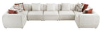 Homelegance 9669CN-73CR4AC  7 pc Traverse beige teddy bear boucle fabric modular sectional sofa rounded arms
