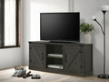 97007 Salma dusty dark oak finish wood farmhouse style entertainment center TV stand