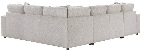 Homelegance 9702BE-3LC3R 3 pc Myrtle beige chenille fabric sectional sofa pop up sleep area storage chaise and love seat