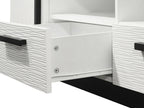 Matilda White Wavy Front TV Stand with Drawers and Cabinets – 97030