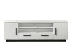 Matilda White Wavy Front TV Stand with Drawers and Cabinets – 97030