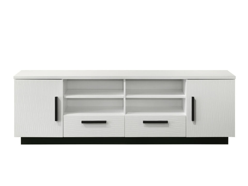 Matilda White Wavy Front TV Stand with Drawers and Cabinets – 97030