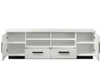 Matilda White Wavy Front TV Stand with Drawers and Cabinets – 97030