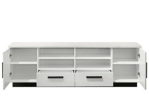 Matilda White Wavy Front TV Stand with Drawers and Cabinets – 97030