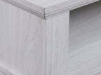 97031 Lucifer 70" wide white walnut finish wood LED accents electric fireplace with color change LED