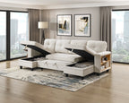 Homelegance Morian Beige Boucle Double Chaise Sectional Sofa – 9705BE-42AVC