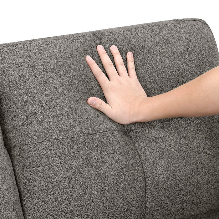 Homelegance 9705DB-42AVC 3 pc Morian dark brown boucle fabric double chaise sectional sofa storage chaises storage arms and pop up sleep area