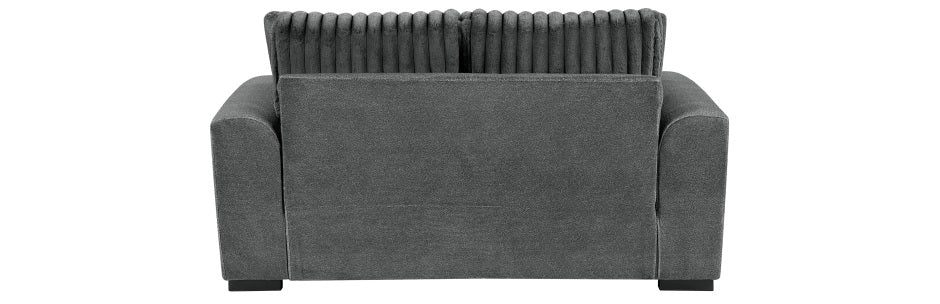 Homelegance 9720DG-SL 2 pc Holleman dark gray textured fabric sofa and love seat set