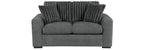 Homelegance 9720DG-SL 2 pc Holleman dark gray textured fabric sofa and love seat set