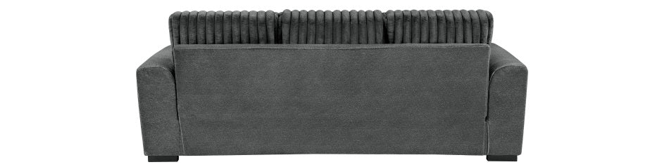 Homelegance 9720DG-SL 2 pc Holleman dark gray textured fabric sofa and love seat set