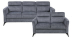 Tristan Grey Fabric Sofa & Love Seat Set – 9733DGY-SL