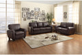 Homelegance 9734DB-SL 2 pc rubin dark brown bonded leather sofa and love seat set