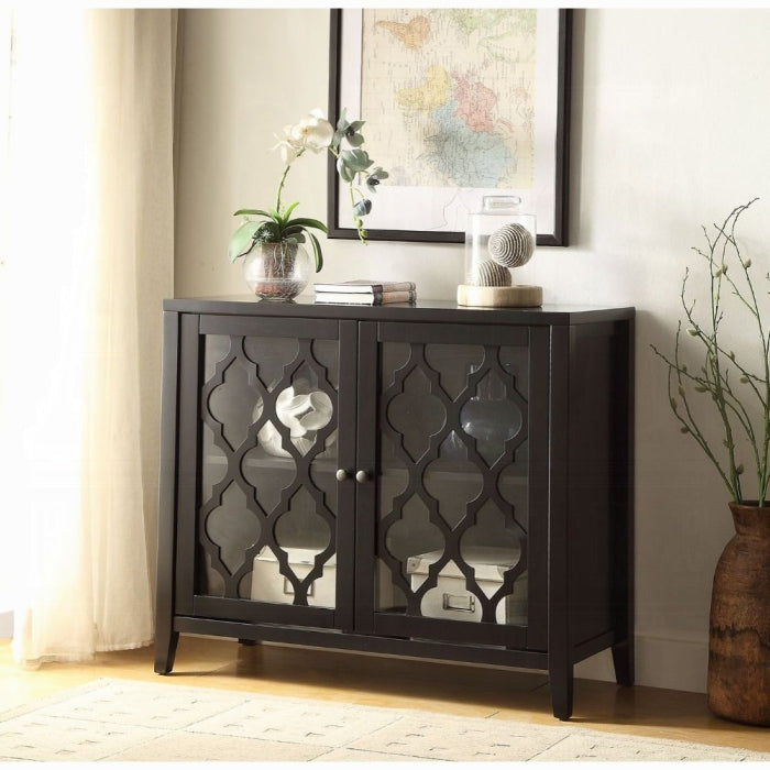 Acme 97382 Ceara black finish wood console entry hall sideboard cabinet