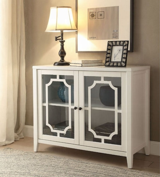 Acme 97384 Ceara white finish wood console entry hall sideboard cabinet
