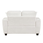 Zander Beige Chenille Sofa and Love Seat Set with Rounded Arms – 9745BE-2PC