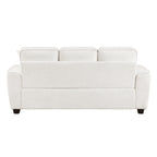 Zander Beige Chenille Sofa and Love Seat Set with Rounded Arms – 9745BE-2PC