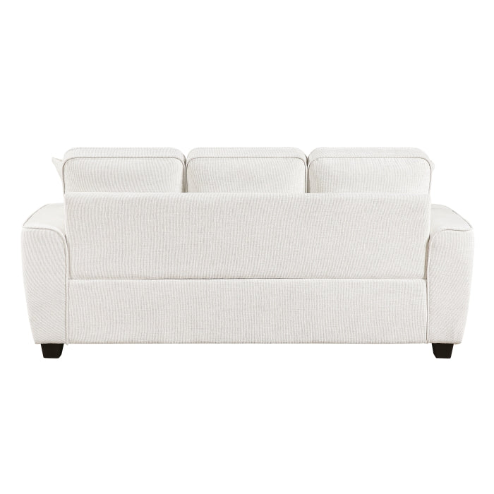 Zander Beige Chenille Sofa and Love Seat Set with Rounded Arms – 9745BE-2PC