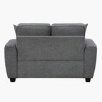 Zander Dark Grey Chenille Sofa and Love Seat Set with Rounded Arms – 9745DG-2PC