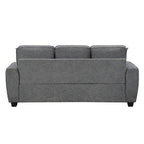 Zander Dark Grey Chenille Sofa and Love Seat Set with Rounded Arms – 9745DG-2PC