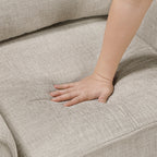 Zander Taupe Chenille Sofa and Love Seat Set with Rounded Arms – 9745TP-2PC