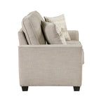 Zander Taupe Chenille Sofa and Love Seat Set with Rounded Arms – 9745TP-2PC