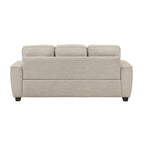 Zander Taupe Chenille Sofa and Love Seat Set with Rounded Arms – 9745TP-2PC